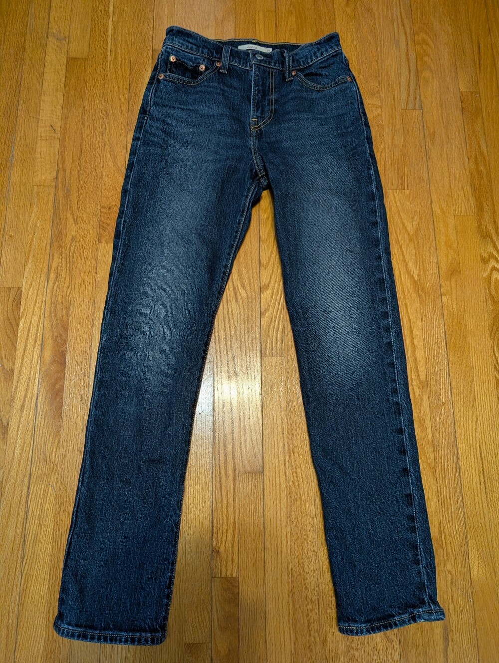 Levi’s Premium Wedgie Slim High Rise Jeans Dark Wash 25x30